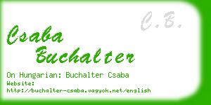 csaba buchalter business card